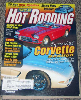 POPULAR HOT RODDING 1998 FEB - CORVETTE SPECIAL